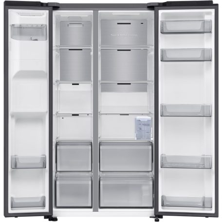 Samsung 635L, A+++-10%, NoFrost+, Inverteres, Vízadagolós amerikai hűtőszekrény FEKETE RS70F67KCFEF-28%!