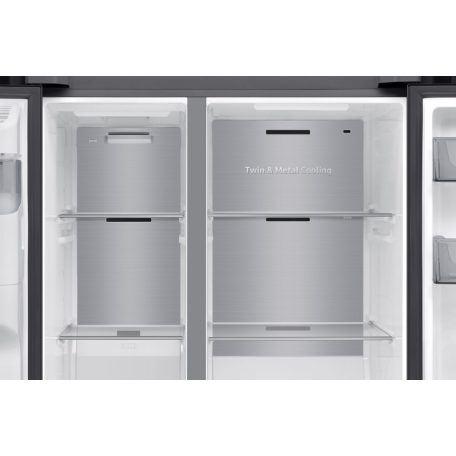 Samsung 635L, A+++-10%, NoFrost+, Inverteres, Vízadagolós amerikai hűtőszekrény FEKETE RS70F67KCFEF-28%!