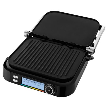 Sencor SBG 6238BK Intelligens kontaktgrill, Tapadásgátló felület, Csepegtető tálca, 2100W, Fekete-32%!!
