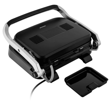 Sencor SBG 6238BK Intelligens kontaktgrill, Tapadásgátló felület, Csepegtető tálca, 2100W, Fekete-32%!!