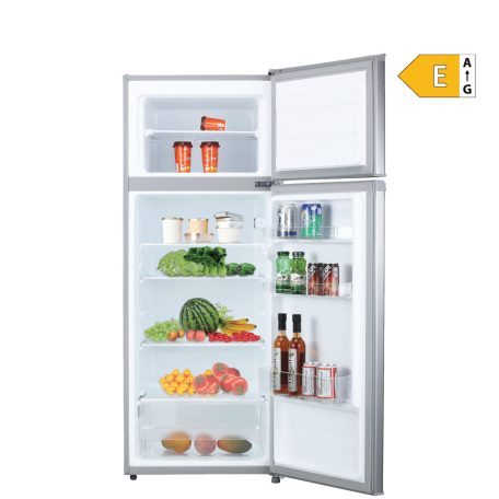 Vivax 204L A++ felülfagyasztós kombinált hűtőszekrény INOX DD-207E S-9%!