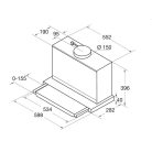 Whirlpool Bauknecht 448 m3/h beépíthető kihúzható páraelszívó INOX DBAH 64 AM X-50%!