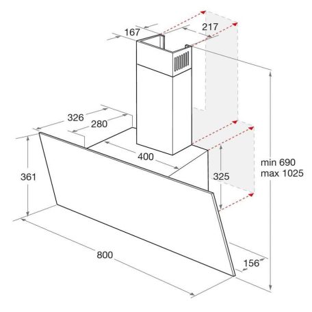 Whirlpool Privileg döntött páraelszívó 80 cm fekete DGHVP 83 LT K1 -36%!