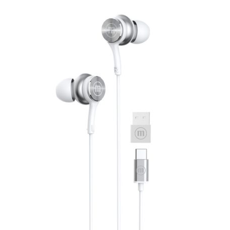 MAXELL XC1 vezetékes fülhallgató mikrofonnal, Type C csatlakozóval, fehér-56%!